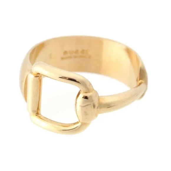 Gucci Horsebit Scarf Ring Gold Plated Vintage - Picture 3 of 10